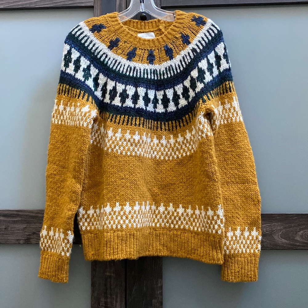 Lucky Brand mustard yellow sweater size small